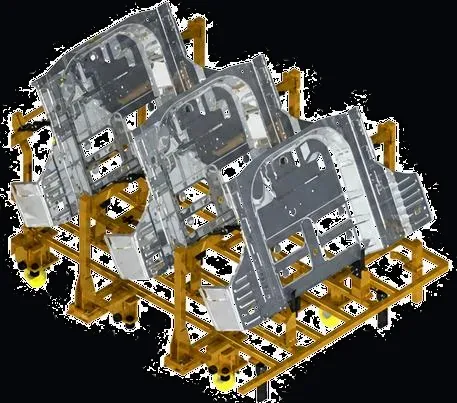CAD model of the chassis welding fixtures